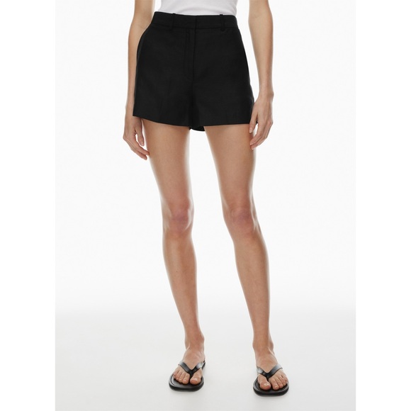 Babaton Agency Linen Mini Short in black, size 0 - Picture 3 of 9